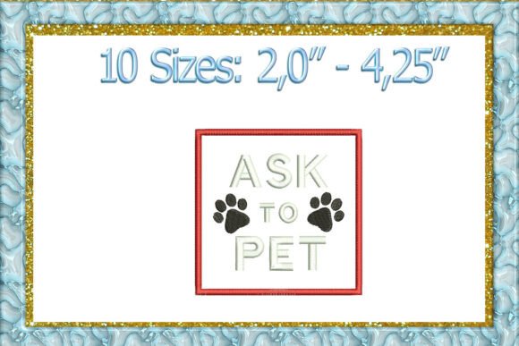 ASK to PET Embroidery Design Service Dog Review