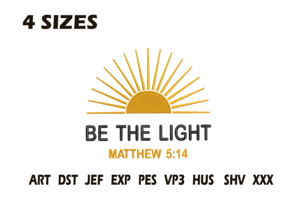 Be the Light Matthew 5 14 Embroidery Review