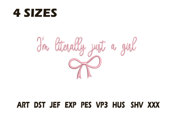 Just a Girl Bow Embroidery Design Review