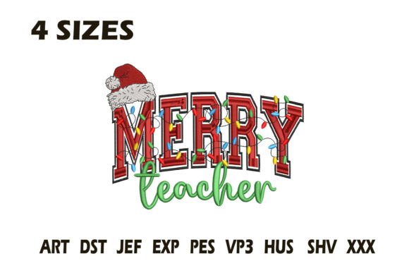 Review: Merry Teacher Embroidery for Holiday Gifts